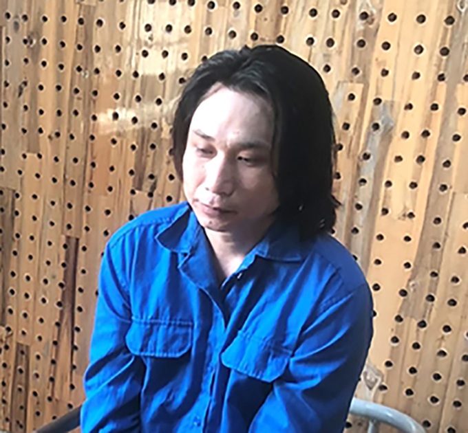 Hoàng Công Trường tại cơ quan công an