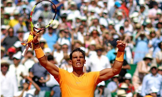 Nadal tiếp tục thể hiện sự thống trị tại Monte Carlo. Ảnh: AFP.