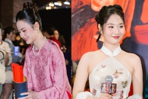 Midu xuất hiện với ngoại hình gây chú ý ở thảm đỏ phim kinh dị "Đèn âm hồn"