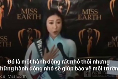 Hà Thu nói tiếng Anh cực chuẩn tại Miss Earth 2017