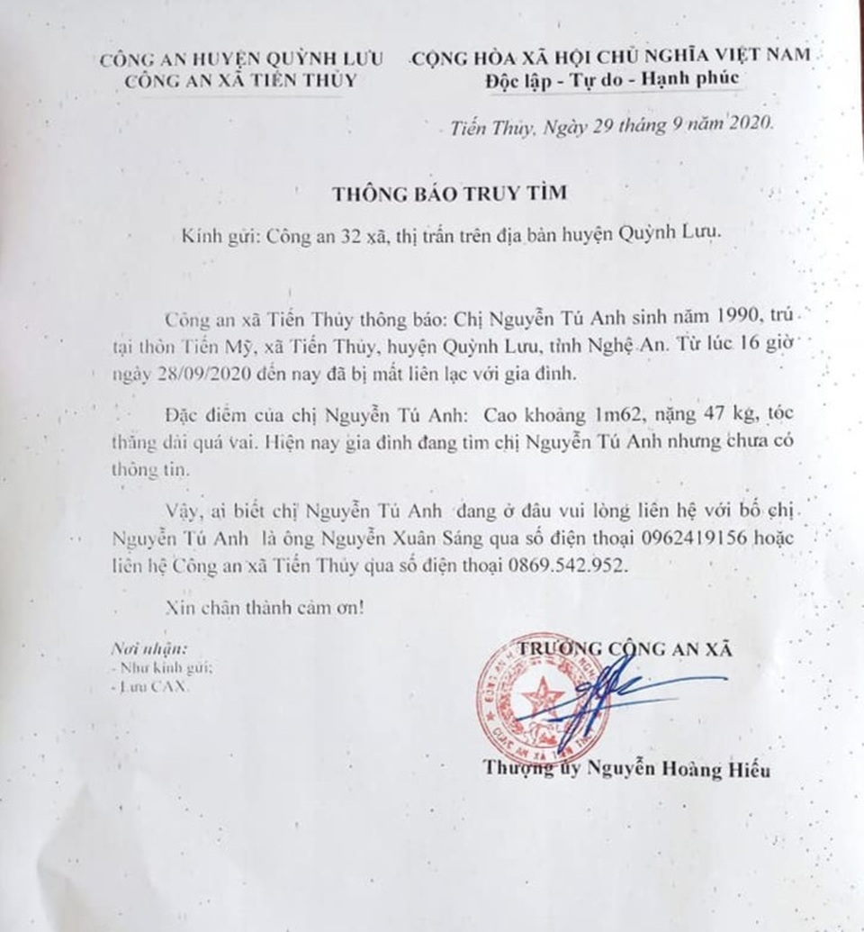 Cô giáo mầm non xinh đẹp bất ngờ mất tích bí ẩn - 1 Cô giáo mầm non xinh đẹp bất ngờ mất tích bí ẩn - 1