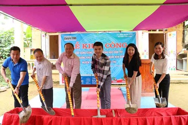 Khởi công xây dựng phòng học Dân trí thứ 24 tại điểm trường Khu Măng, Phú Thọ