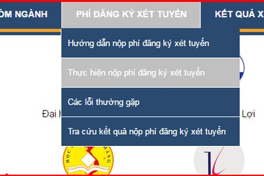 Hướng dẫn nộp lệ phí xét tuyển vào nhóm trường đại học GX