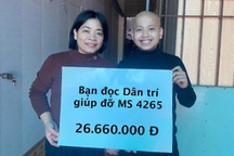 Bạn đọc Dân trí tiếp tục giúp đỡ cậu bé mắc u não gần 27 triệu đồng