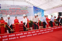 Khởi công xây dựng đường ống dẫn nước sạch sông Đà 2