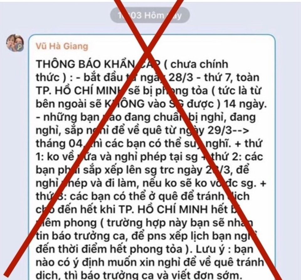 Xác minh 18 tài khoản đưa tin thất thiệt “phong toả TPHCM” - 1 Xác minh 18 tài khoản đưa tin thất thiệt “phong toả TPHCM” - 1