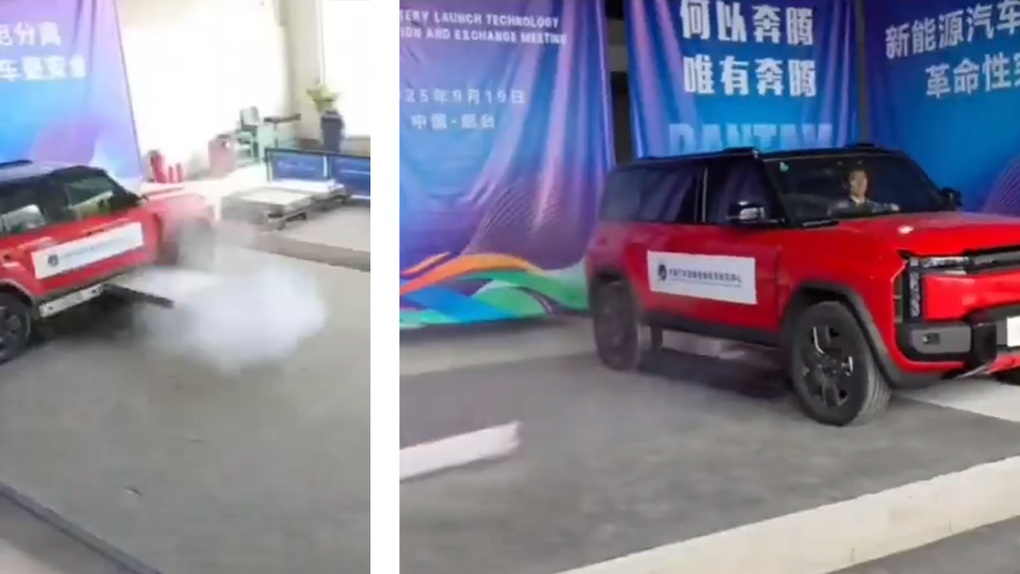 Phóng pin khỏi xe, thử nghiệm chống cháy ô tô điện gây sốc tại Trung Quốc - 1 Phóng pin khỏi xe, thử nghiệm chống cháy ô tô điện gây sốc tại Trung Quốc - 1
