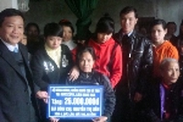 26 triệu đồng đến với gia đình chị Nguyễn Thị Liên