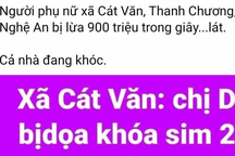 Bị lừa gần 1 tỷ đồng sau khi nhận thông báo "khóa sim điện thoại"