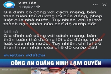 Đăng thông tin xuyên tạc về Công an Quảng Ninh trên mạng xã hội