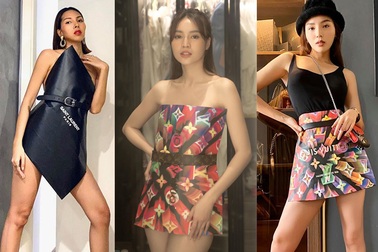Kỳ Duyên, Minh Triệu, Lan Ngọc... cắt túi giấy làm váy cực kì gợi cảm