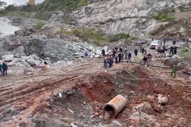 Hiện trường vụ sập giàn giáo tại công trình thủy điện ở Kon Tum