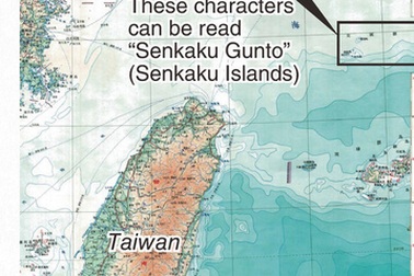 Tìm thấy bản đồ Trung Quốc dùng tên tiếng Nhật cho quần đảo Senkaku/Điếu Ngư