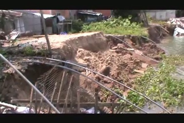 Sạt lở ở Đồng Tháp chưa có dấu hiệu dừng lại