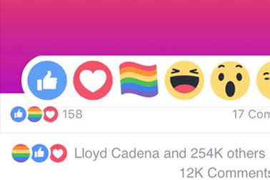 Biểu tượng cảm xúc "lá cờ 6 màu" đang khuấy đảo Facebook