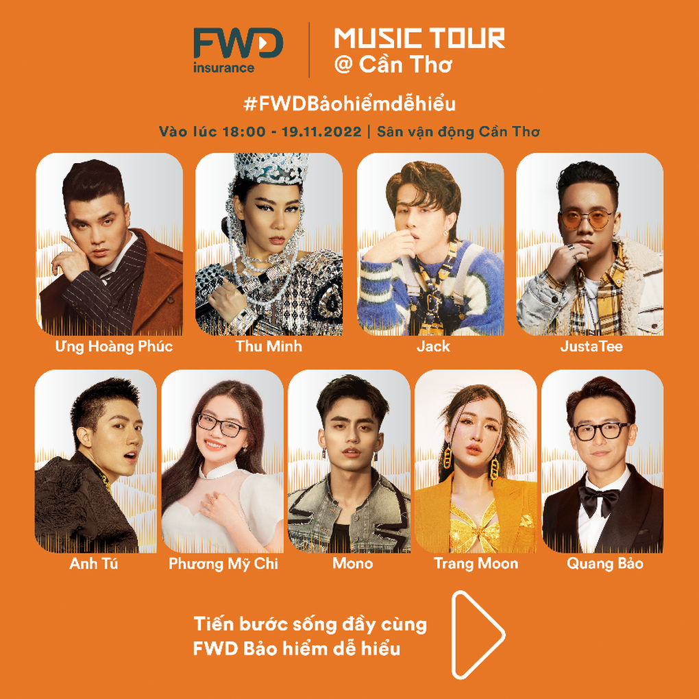 FWD Music Tour 2022 sắp tổ chức tại Cần Thơ - 1 FWD Music Tour 2022 sắp tổ chức tại Cần Thơ - 1