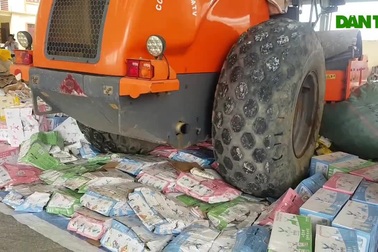 Ninh Bình tiêu hủy số lượng lớn hàng hóa nhập lậu, không rõ nguồn gốc