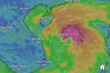 Bão Bualoi có khả năng mạnh thêm, giữ nguyên hướng di chuyển