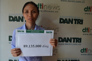 Hơn 89 triệu đồng đến với gia đình chị Tiệp