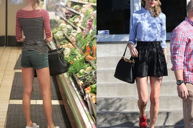Taylor Swift khoe chân thon dài