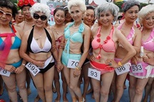 Bô lão nô nức đi thi bikini ở Trung Quốc
