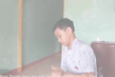 Nghị lực vượt khó của cậu bé bị mất một chân