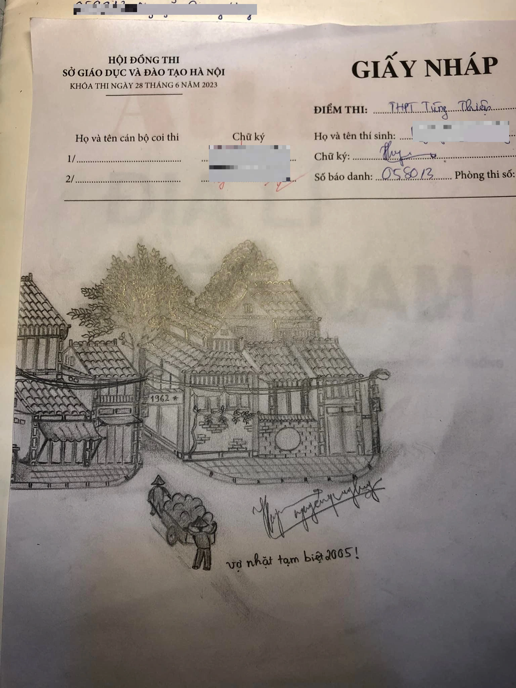 Ký họa trên giấy nháp, từ đỗ thành trượt vì điện thoại ở kỳ thi tốt nghiệp - 3 Ký họa trên giấy nháp, từ đỗ thành trượt vì điện thoại ở kỳ thi tốt nghiệp - 3