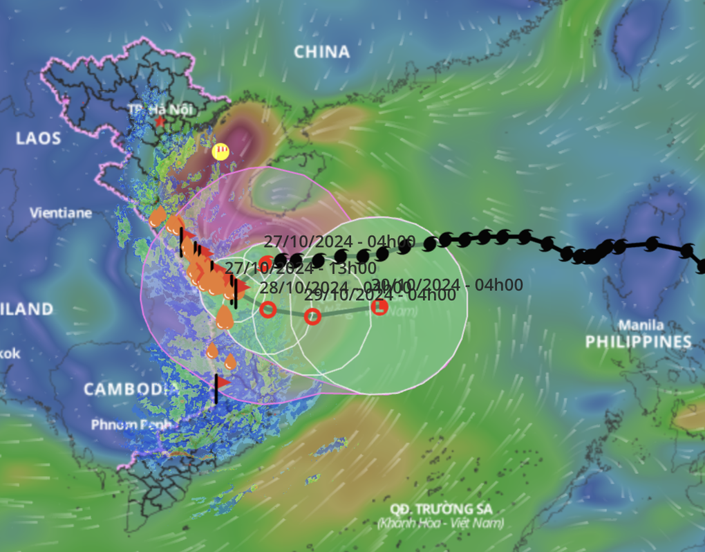 Bão Trà Mi giật cấp 12, cách Đà Nẵng 100km - 1