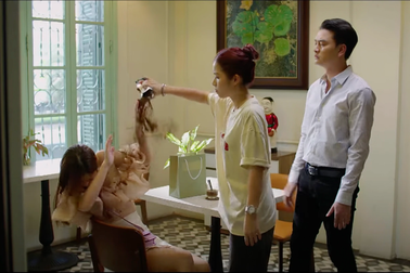 Cảnh trị "tiểu tam" trên phim VTV gây sốt vì hành động đổ cà phê