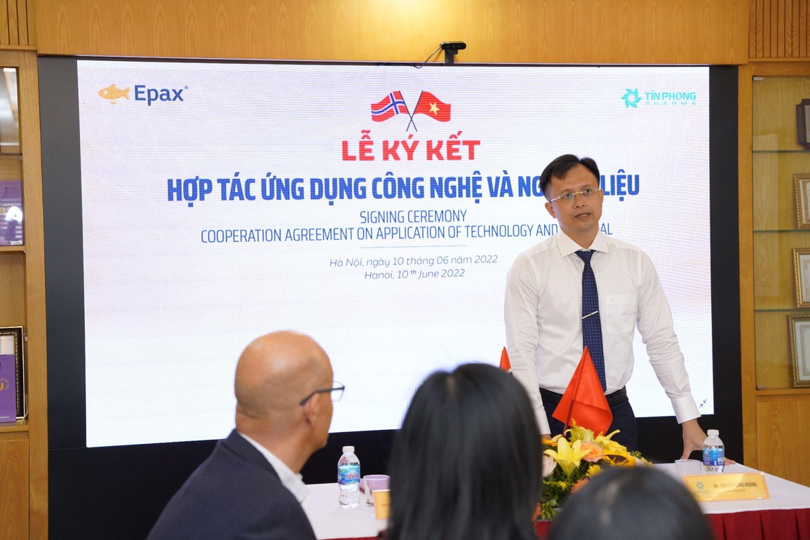 Lễ ký kết hợp tác ứng dụng công nghệ và nguyên liệu giữa Epax Nauy và Dược phẩm Tín Phong - 1 Lễ ký kết hợp tác ứng dụng công nghệ và nguyên liệu giữa Epax Nauy và Dược phẩm Tín Phong - 1