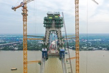 Hình hài dự án cầu dây văng trụ chữ A cao nhất vùng Tây Nam Bộ