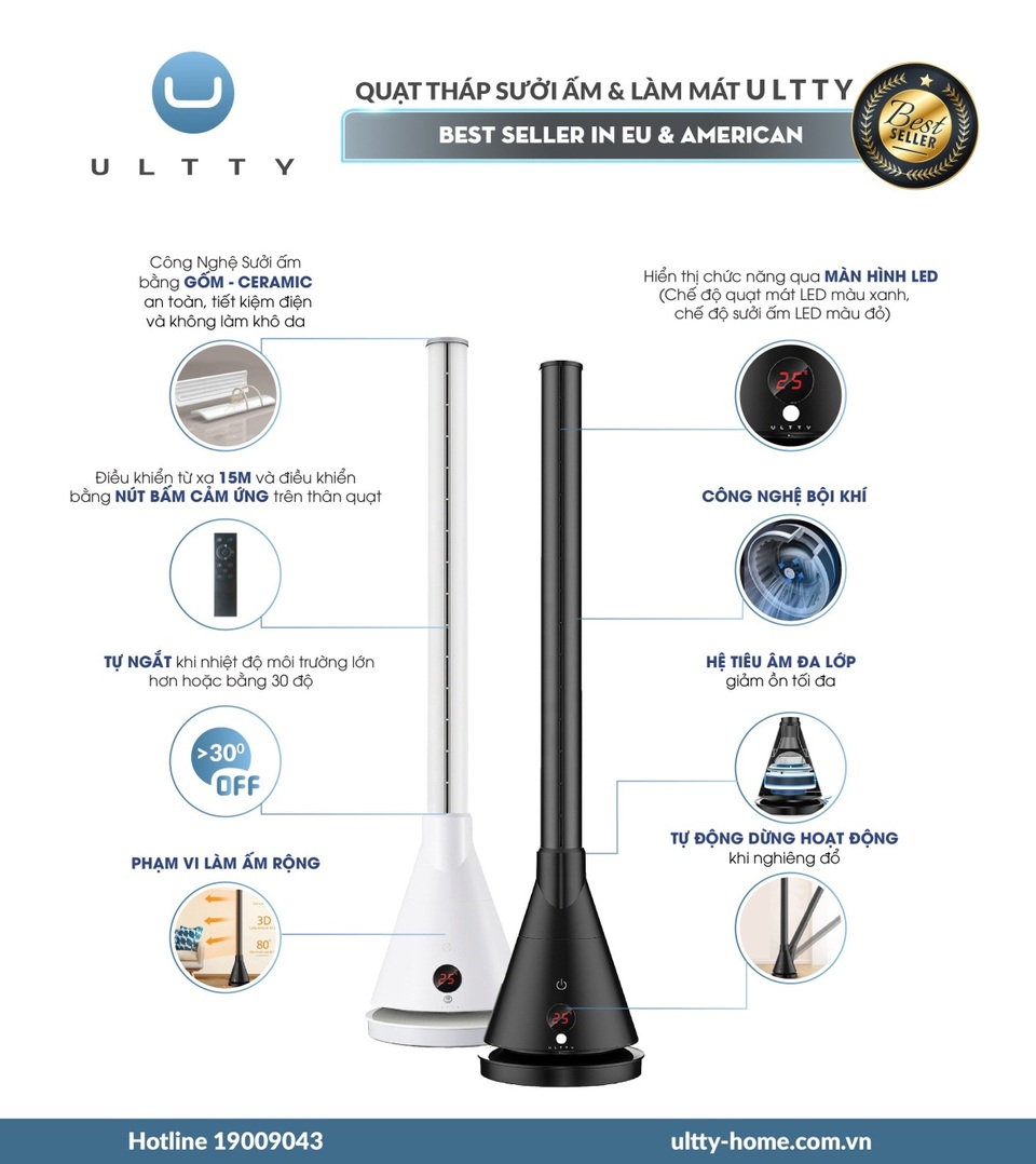 Lý giải sức hút của quạt tháp sưởi ấm và làm mát Ultty - 1 Lý giải sức hút của quạt tháp sưởi ấm và làm mát Ultty - 1