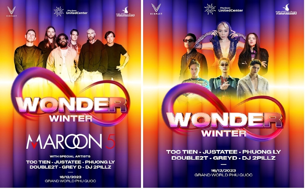 8Wonder Winter Festival công bố 11 bản hit và dàn sao Việt biểu diễn cùng Maroon 5 - 2 8Wonder Winter Festival công bố 11 bản hit và dàn sao Việt biểu diễn cùng Maroon 5 - 2