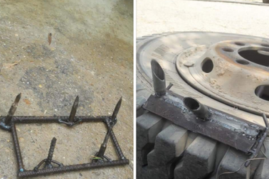 Làm rõ hành vi rải chông đinh “khủng” bẫy xe trên đường