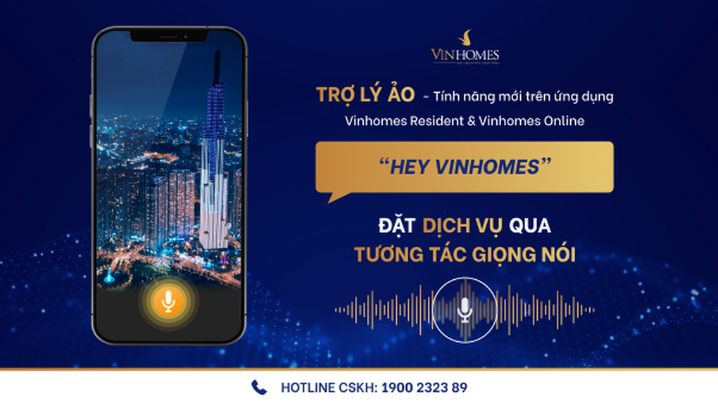 Ra mắt trợ lý ảo trên ứng dụng Vinhomes Resident và Vinhomes Online - 1 Ra mắt trợ lý ảo trên ứng dụng Vinhomes Resident và Vinhomes Online - 1