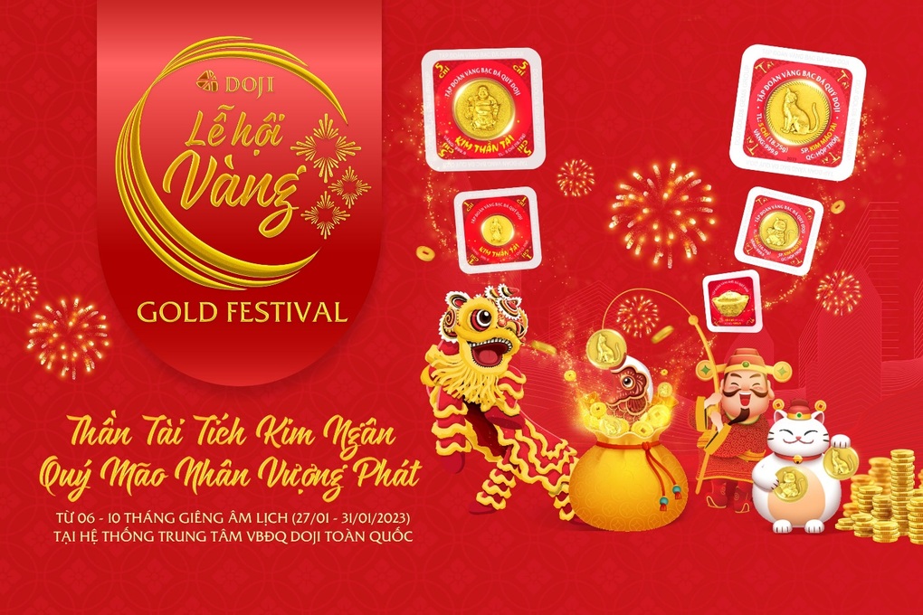 DOJI tổ chức lễ hội vàng - Gold Festival 2023 dịp Thần Tài - 1 DOJI tổ chức lễ hội vàng - Gold Festival 2023 dịp Thần Tài - 1