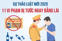 11 vi phạm bị tước ngay bằng lái theo dự thảo luật mới