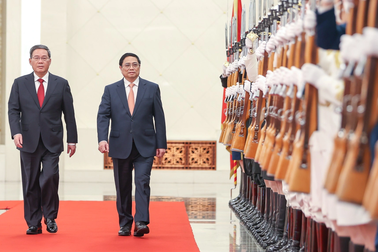 Lễ đón chính thức Thủ tướng Phạm Minh Chính tại Trung Quốc