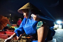 Nhọc nhằn mưu sinh trên bãi biển Đà Nẵng khi tảng sáng