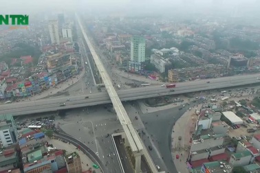 Nút giao thông 4 tầng nhìn từ trên cao sau khi thông xe hầm chui