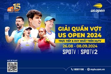 Giải quần vợt US Open 2024 phát trực tiếp và duy nhất trên MyTV