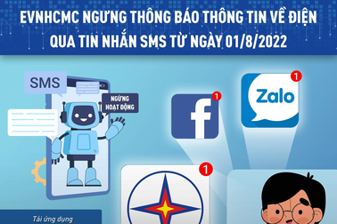 EVNHCMC ngừng nhắn tin SMS từ ngày 1/8