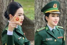 Nữ trung úy xinh đẹp gây sốt tại Dinh Độc Lập là ai?