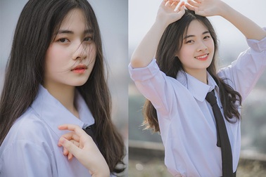 Vẻ đẹp đượm nét thơ ngây của nữ sinh Bắc Giang trong bộ đồng phục