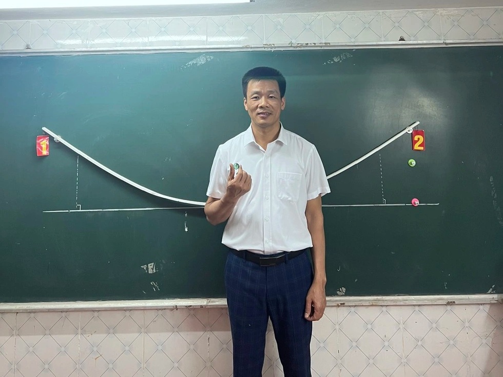 Thầy giáo vật lý hơn 20 năm làm dụng cụ thí nghiệm dạy học sinh trường làng - 3 Thầy giáo vật lý hơn 20 năm làm dụng cụ thí nghiệm dạy học sinh trường làng - 3