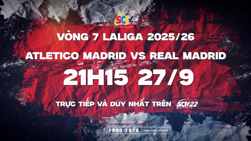 Trực tiếp trận đấu giữa Atlético Madrid và Real Madrid trên SCTV22 lúc 21h15 ngày 27/9 - 2 Trực tiếp trận đấu giữa Atlético Madrid và Real Madrid trên SCTV22 lúc 21h15 ngày 27/9 - 2
