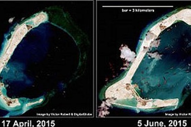 Trung Quốc mỗi ngày cải tạo trái phép 3,2ha trên đá Subi của Việt Nam