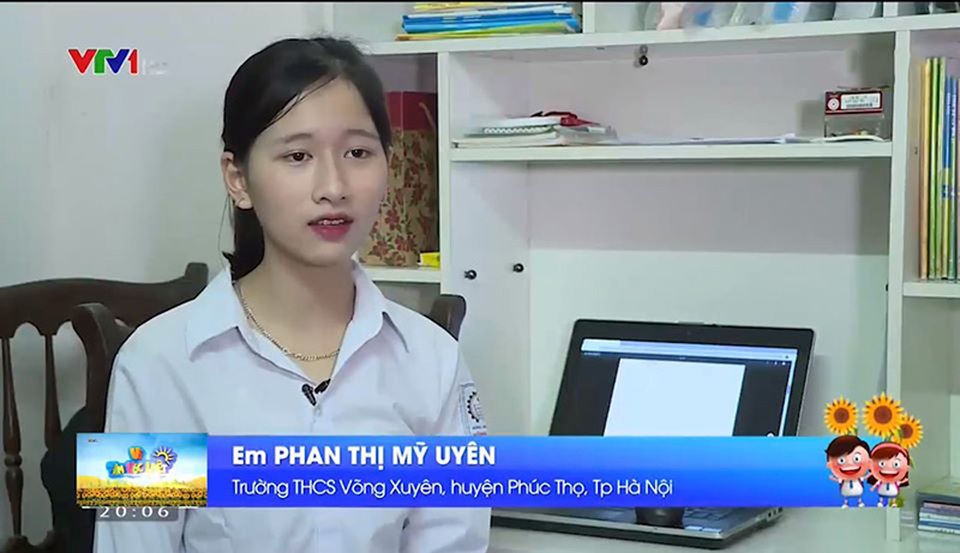 Nữ sinh cấp 2 bất ngờ nổi tiếng khi xuất hiện trên sóng truyền hình - 1 Nữ sinh cấp 2 bất ngờ nổi tiếng khi xuất hiện trên sóng truyền hình - 1