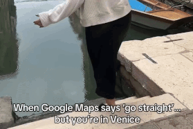 Tin lời đi theo Google Maps chỉ đường, cô gái trượt chân rơi tõm xuống nước