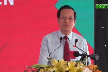 Bộ trưởng Đào Ngọc Dung phát biểu tại lễ phát động cuộc thi.